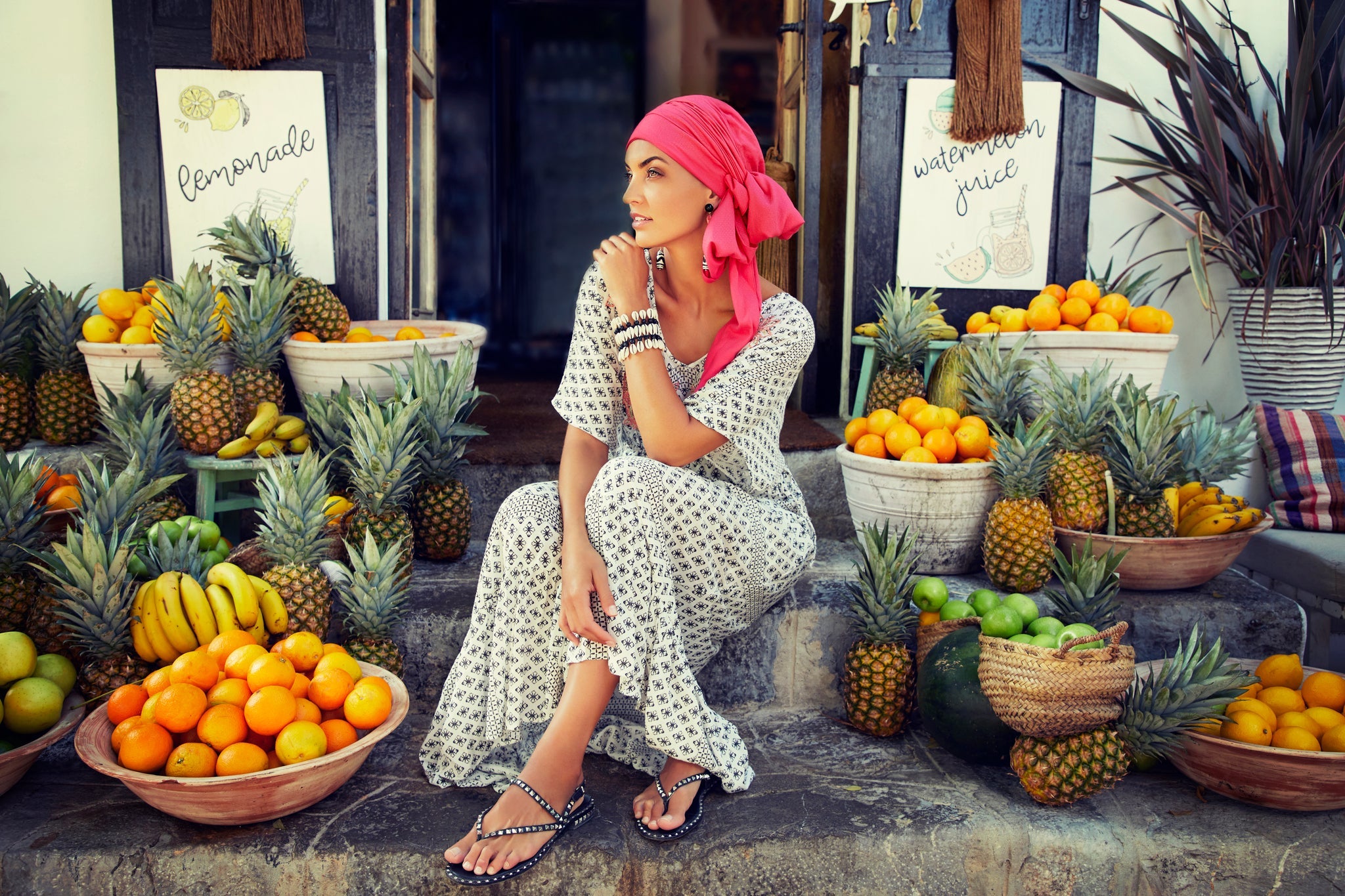 Sapphire Boho Turban Set