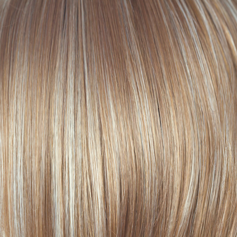 Chai Cream  -  A light blonde color packed full of slices of golden ivory, very light pearl blonds offset with butterscotch beiges that lift your face. A beautiful complementary shade of blond.