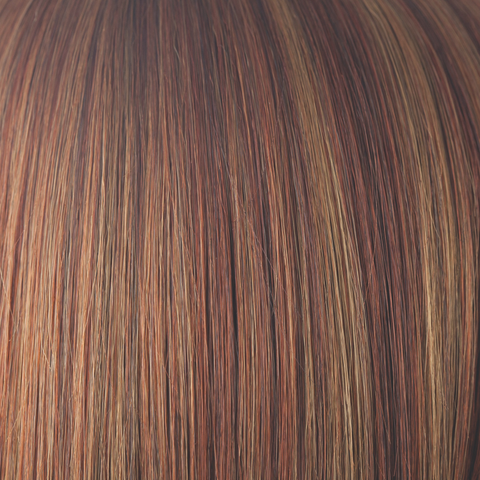 Irish Spice  -  A lovely mixed blend of medium and light brown with slices of cool copper highlights. Irish Spice has a base of this color is a chestnut tone with a dark brown undertone which graduates into red copper.