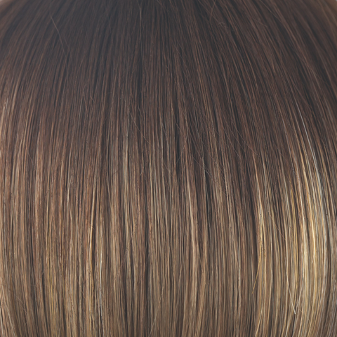Mochaccino-LR  -  The ombre sister of Mochaccino-LR with a stretched root of rich milk chocolate color. The stretch root graduates into creamy blonds and icy coconuts with caramel undertones.