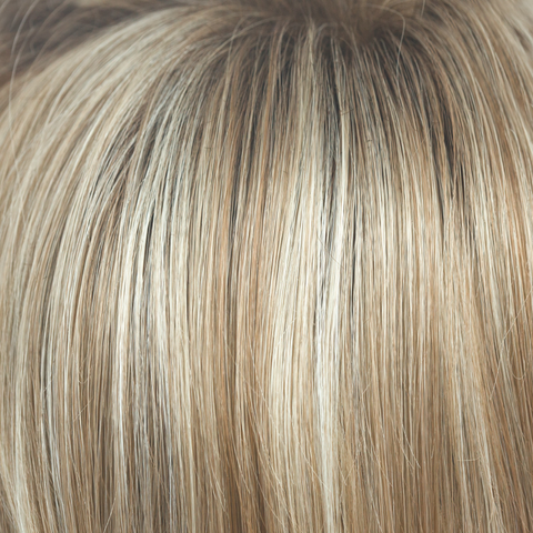 Sugar Cane-R  -  A darkish brown toffee rooted color flowing into a honey blond with burnt toffee, caramelized sugar lowlights and dusty blonde highlights.